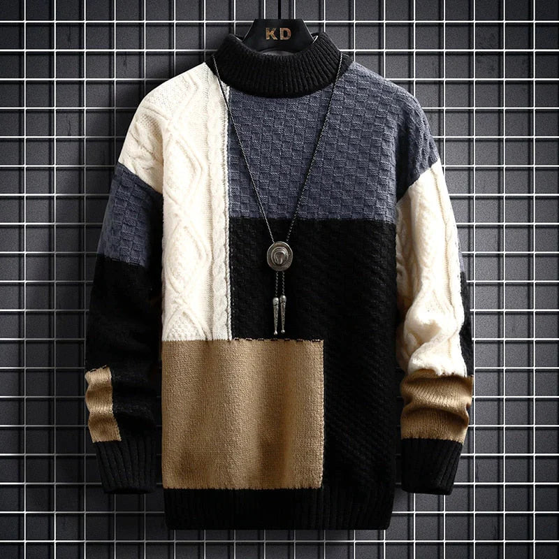 Shadow Stitch Crewneck Sweater