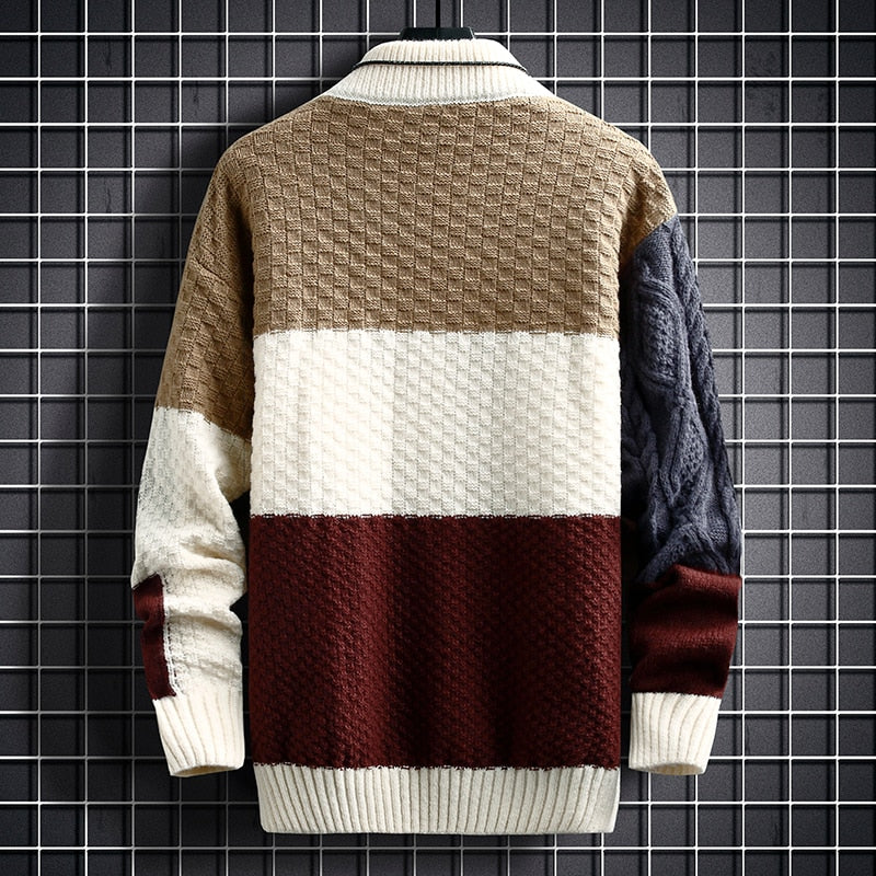 Shadow Stitch Crewneck Sweater